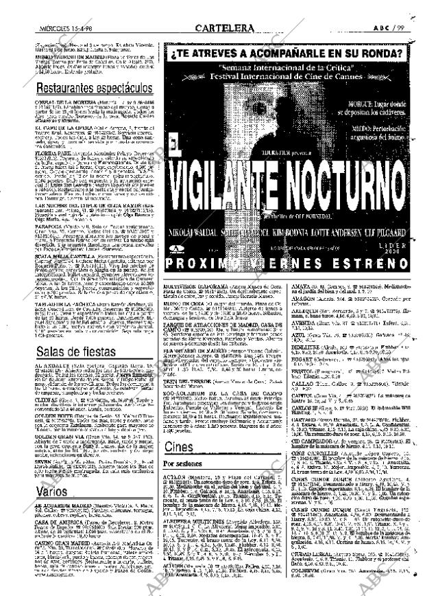 ABC MADRID 15-04-1998 página 99
