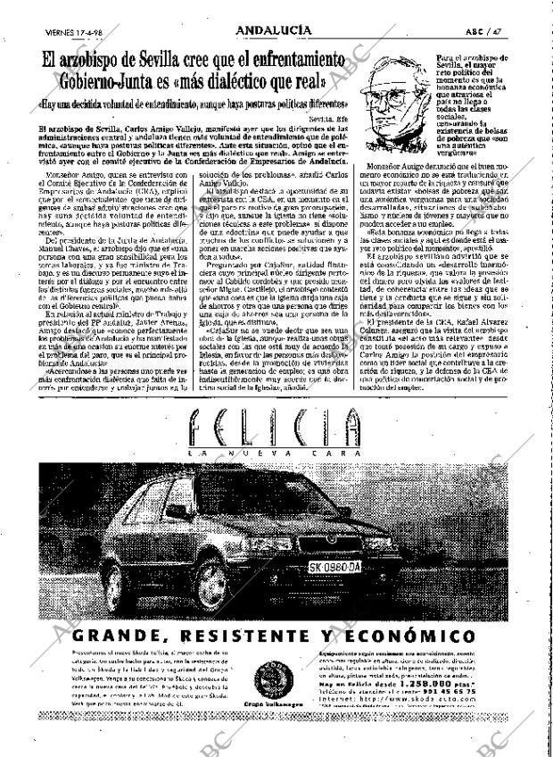 ABC SEVILLA 17-04-1998 página 47