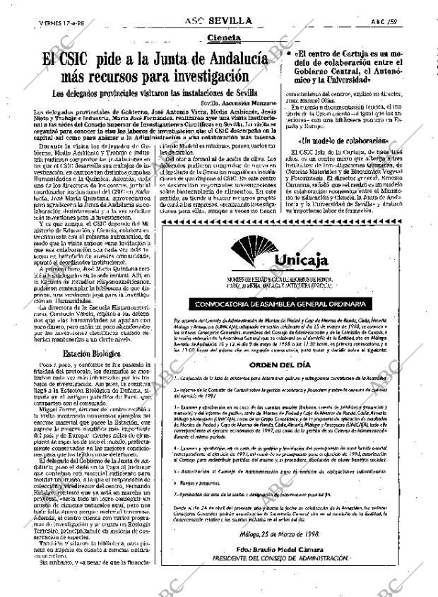 ABC SEVILLA 17-04-1998 página 59