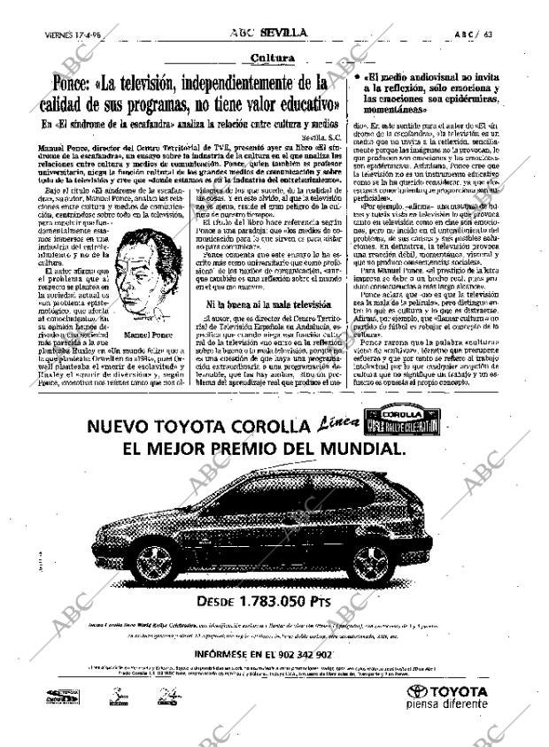 ABC SEVILLA 17-04-1998 página 63