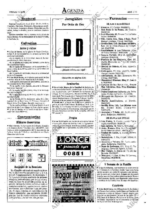 ABC SEVILLA 17-04-1998 página 71