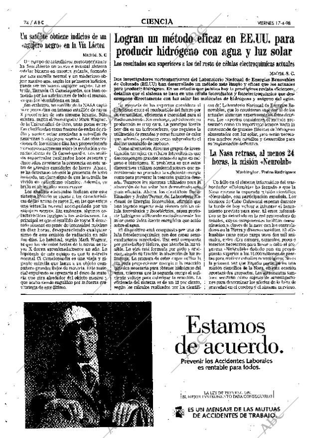 ABC SEVILLA 17-04-1998 página 74