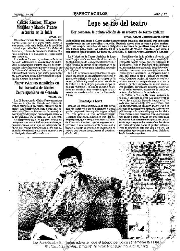 ABC SEVILLA 17-04-1998 página 97