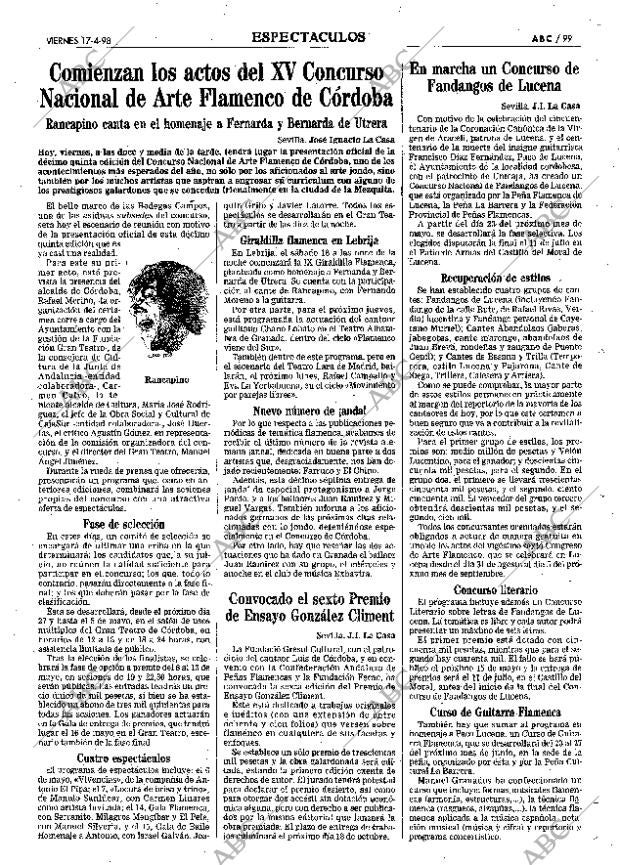ABC SEVILLA 17-04-1998 página 99