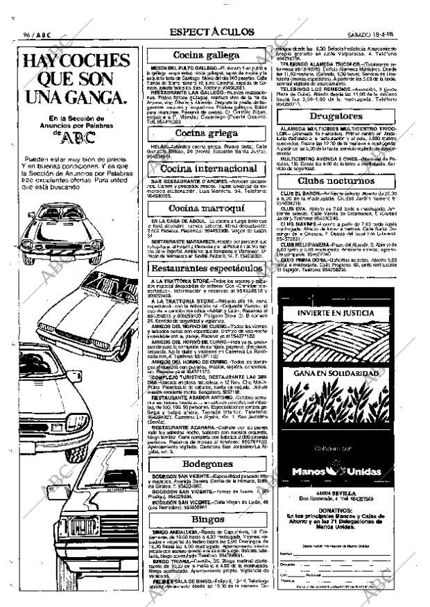 ABC SEVILLA 18-04-1998 página 96