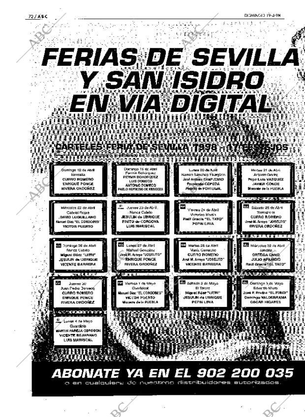 ABC SEVILLA 19-04-1998 página 72