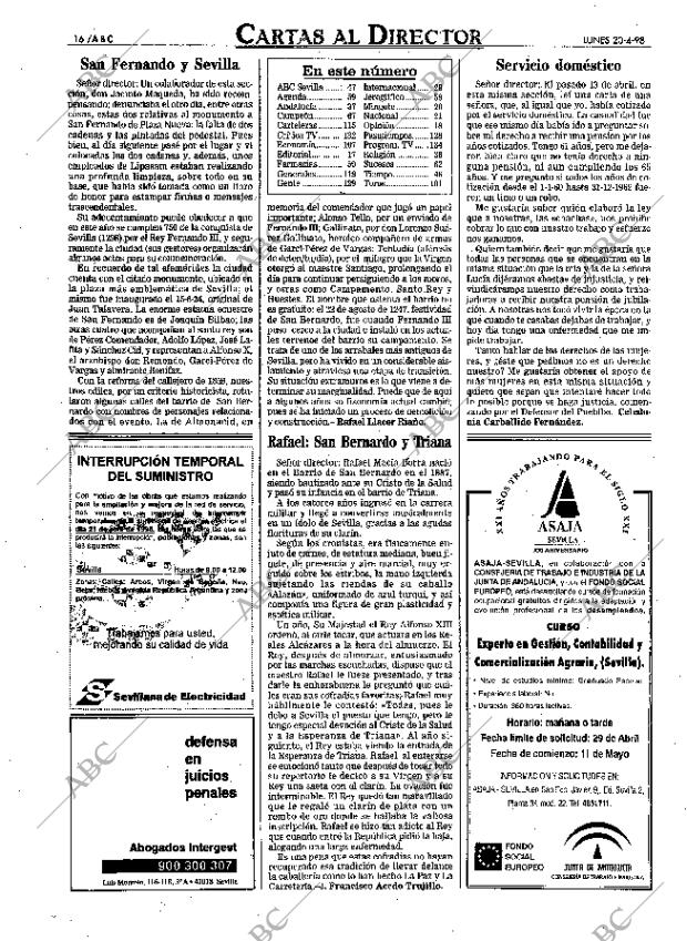 ABC SEVILLA 20-04-1998 página 16