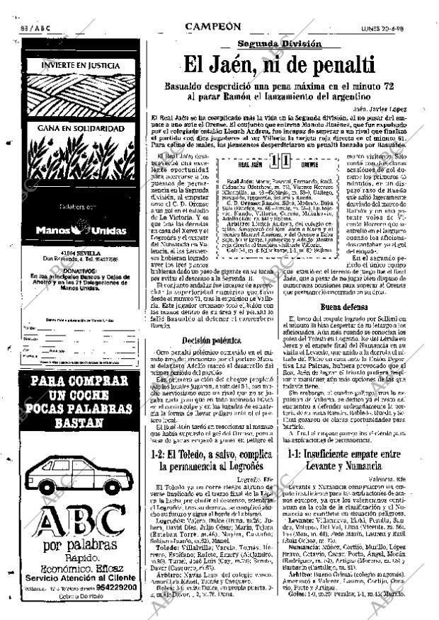 ABC SEVILLA 20-04-1998 página 88