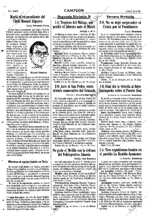 ABC SEVILLA 20-04-1998 página 92