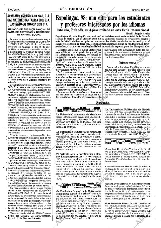 ABC MADRID 21-04-1998 página 100