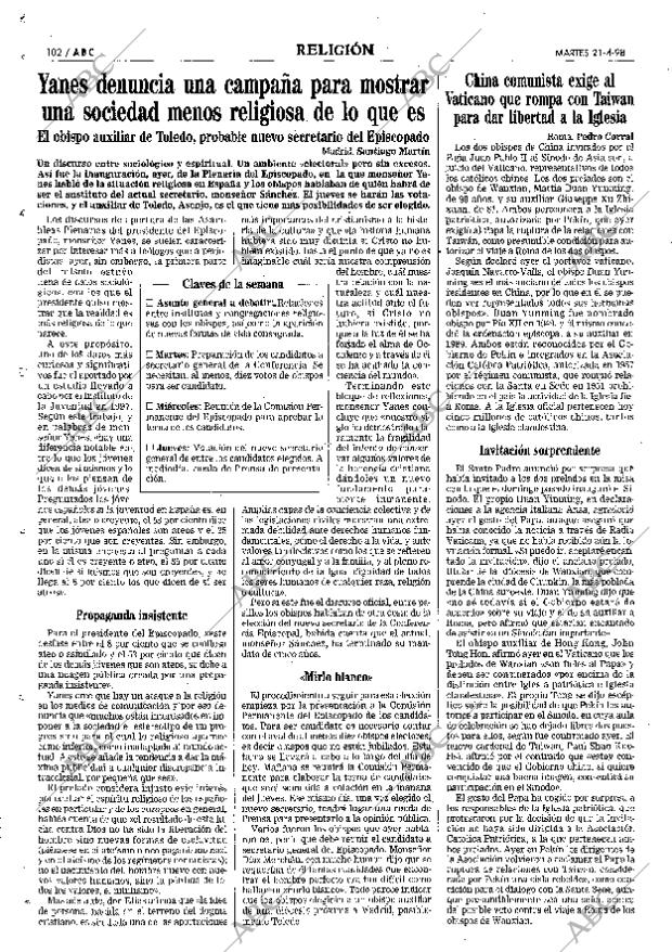 ABC MADRID 21-04-1998 página 102