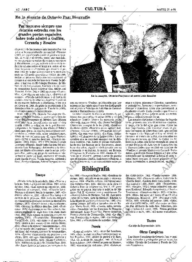 ABC MADRID 21-04-1998 página 62