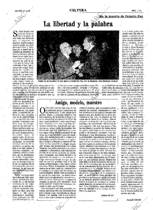 ABC MADRID 21-04-1998 página 65