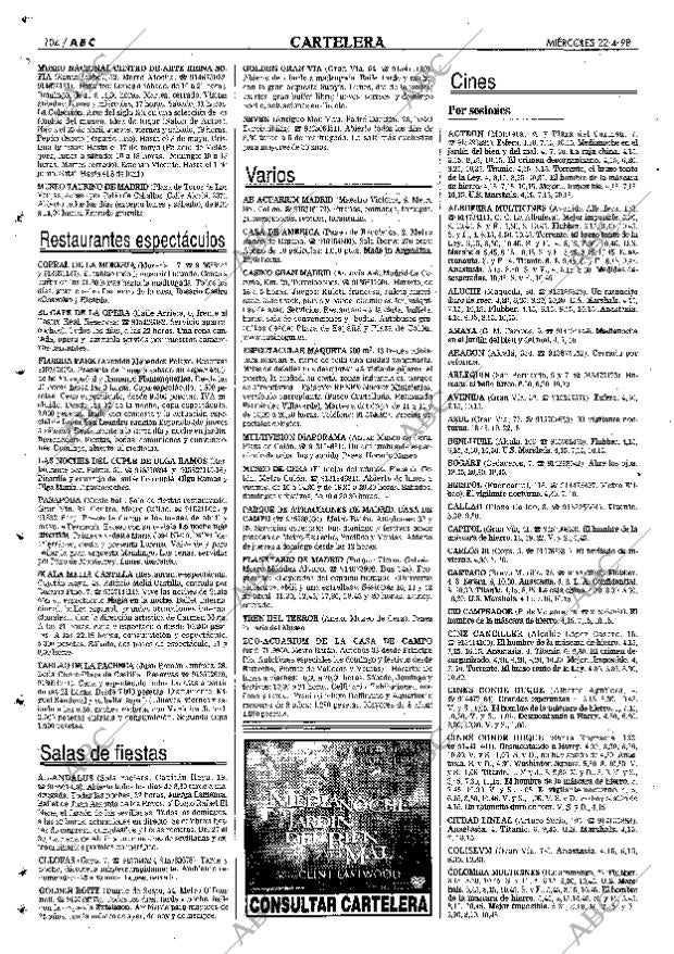 ABC MADRID 22-04-1998 página 104