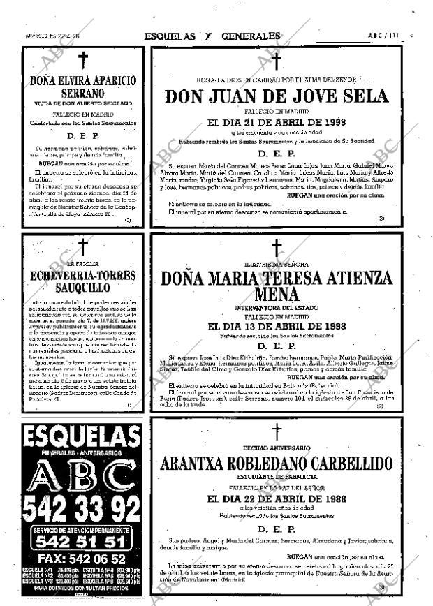 ABC MADRID 22-04-1998 página 111