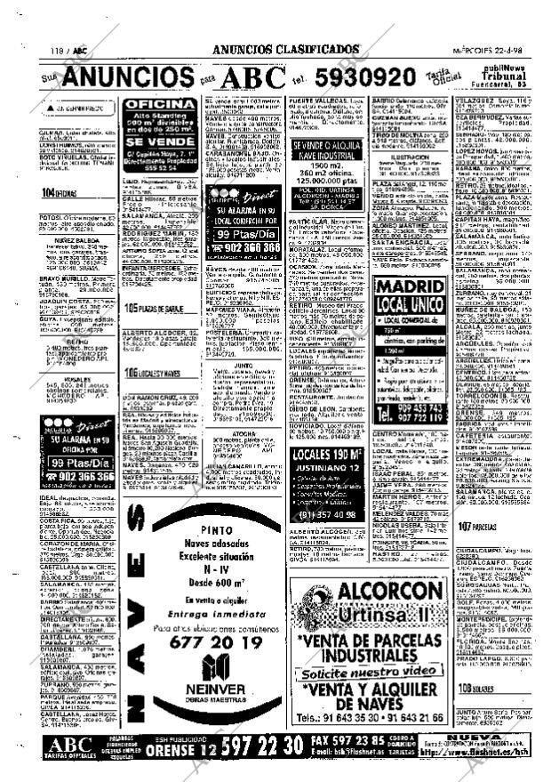 ABC MADRID 22-04-1998 página 118