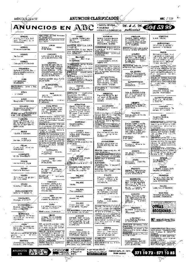 ABC MADRID 22-04-1998 página 129