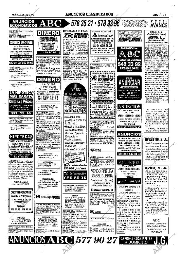 ABC MADRID 22-04-1998 página 131