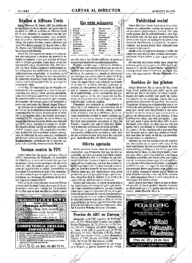 ABC MADRID 22-04-1998 página 14