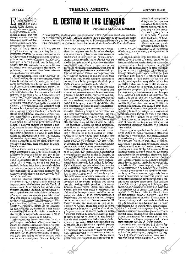ABC MADRID 22-04-1998 página 40