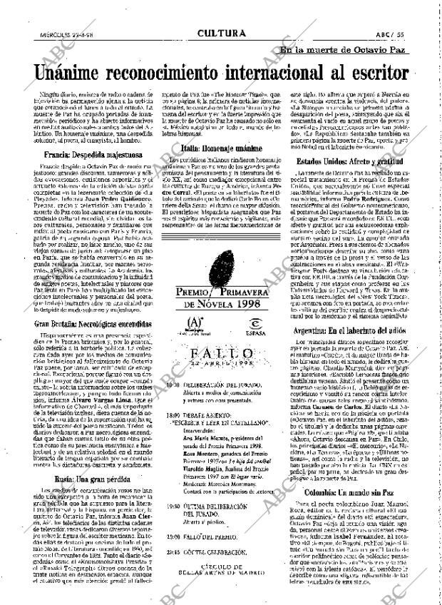 ABC MADRID 22-04-1998 página 55