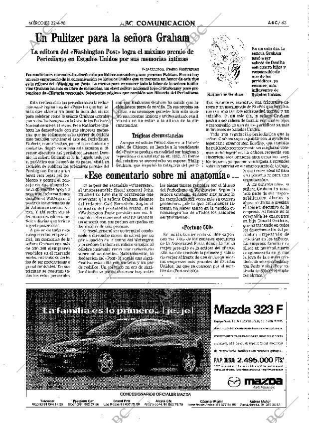 ABC MADRID 22-04-1998 página 63