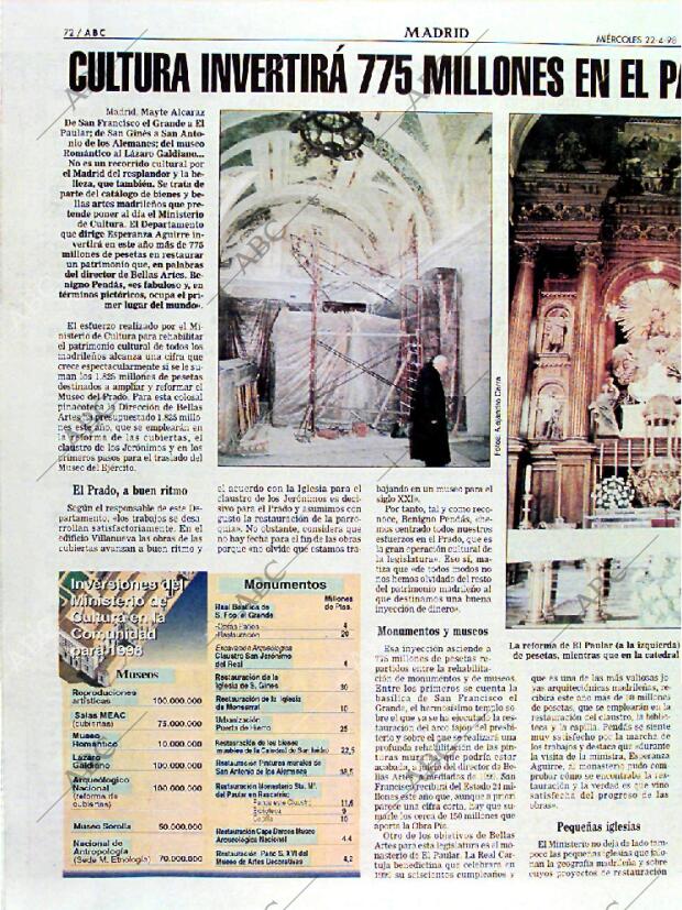 ABC MADRID 22-04-1998 página 72