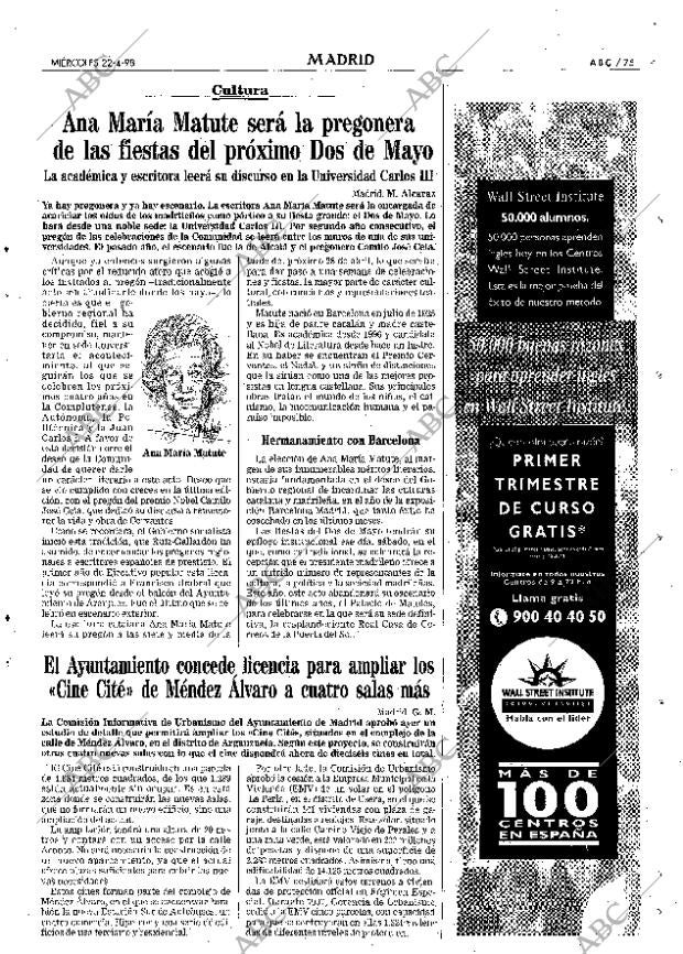 ABC MADRID 22-04-1998 página 75