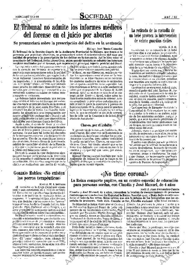 ABC MADRID 22-04-1998 página 83