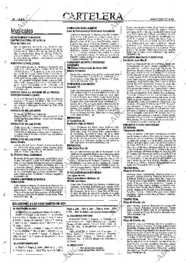 ABC MADRID 22-04-1998 página 98