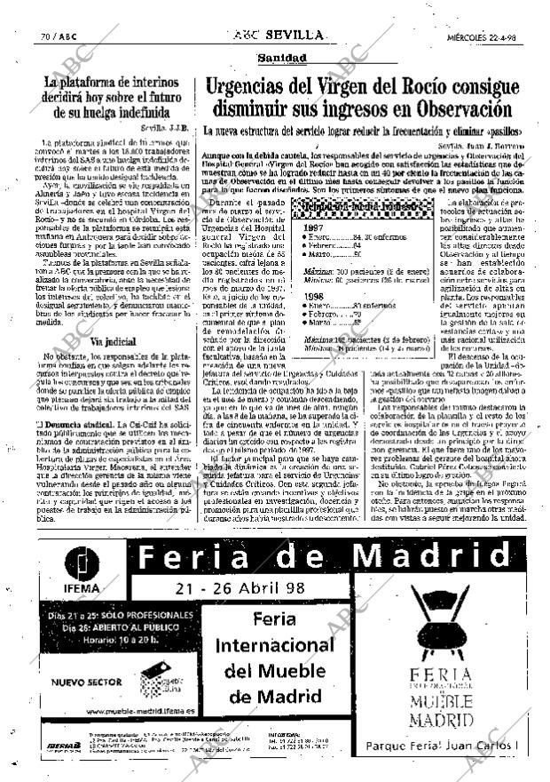 ABC SEVILLA 22-04-1998 página 70