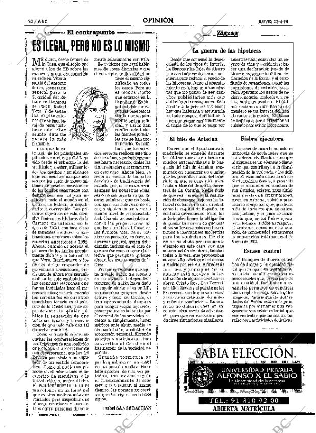 ABC MADRID 23-04-1998 página 20