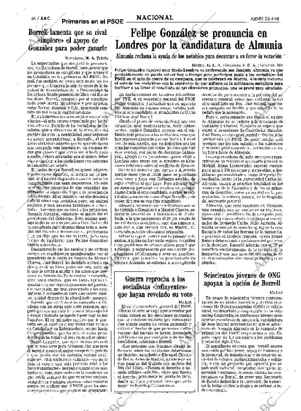ABC MADRID 23-04-1998 página 26