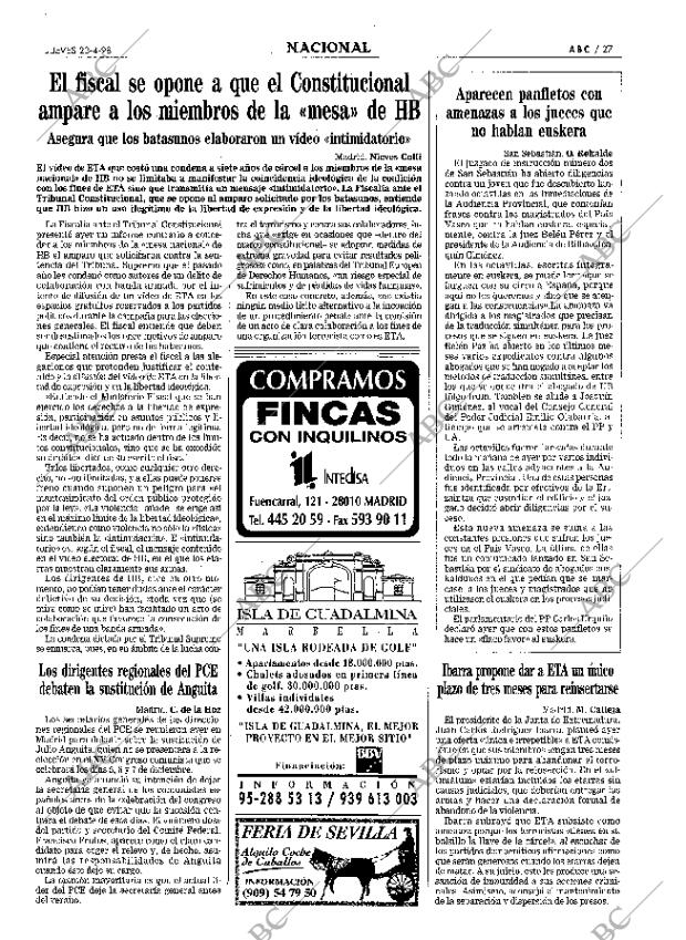 ABC MADRID 23-04-1998 página 27