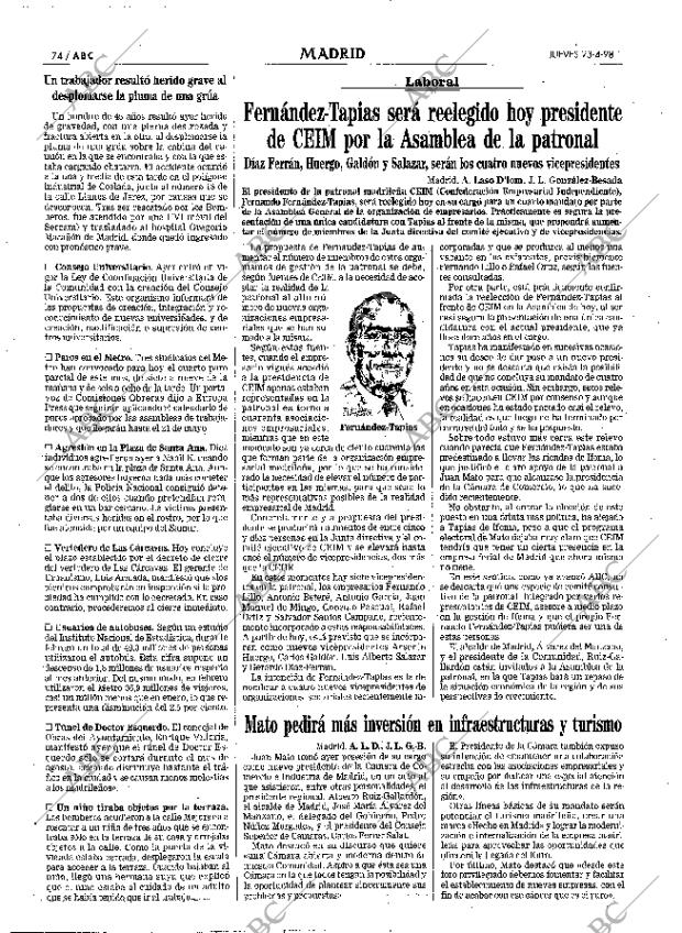 ABC MADRID 23-04-1998 página 74