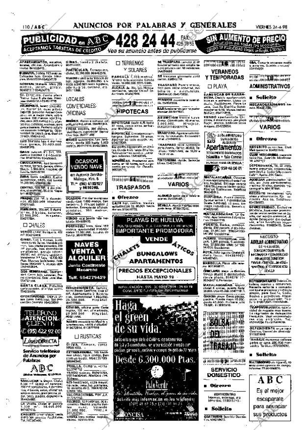 ABC SEVILLA 24-04-1998 página 110