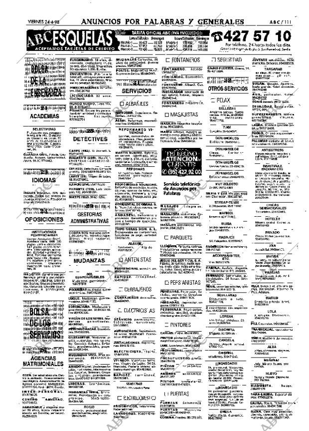 ABC SEVILLA 24-04-1998 página 111