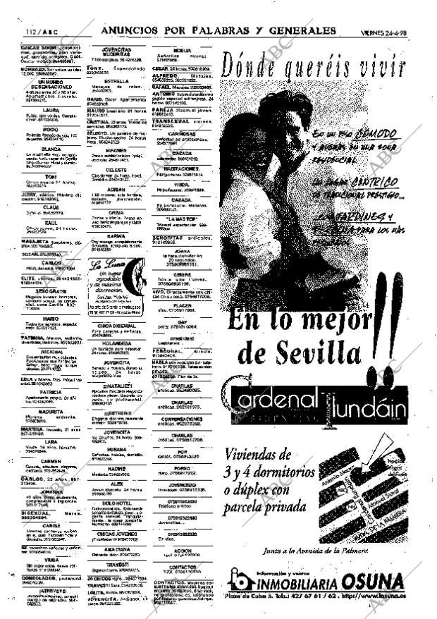 ABC SEVILLA 24-04-1998 página 112