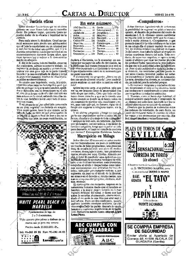 ABC SEVILLA 24-04-1998 página 20