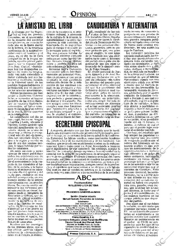 ABC SEVILLA 24-04-1998 página 21