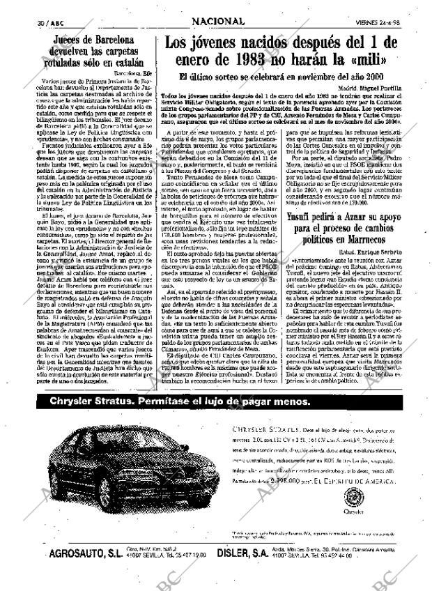 ABC SEVILLA 24-04-1998 página 30