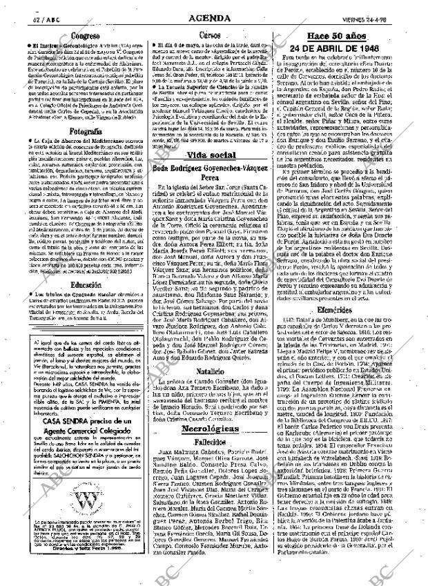 ABC SEVILLA 24-04-1998 página 62