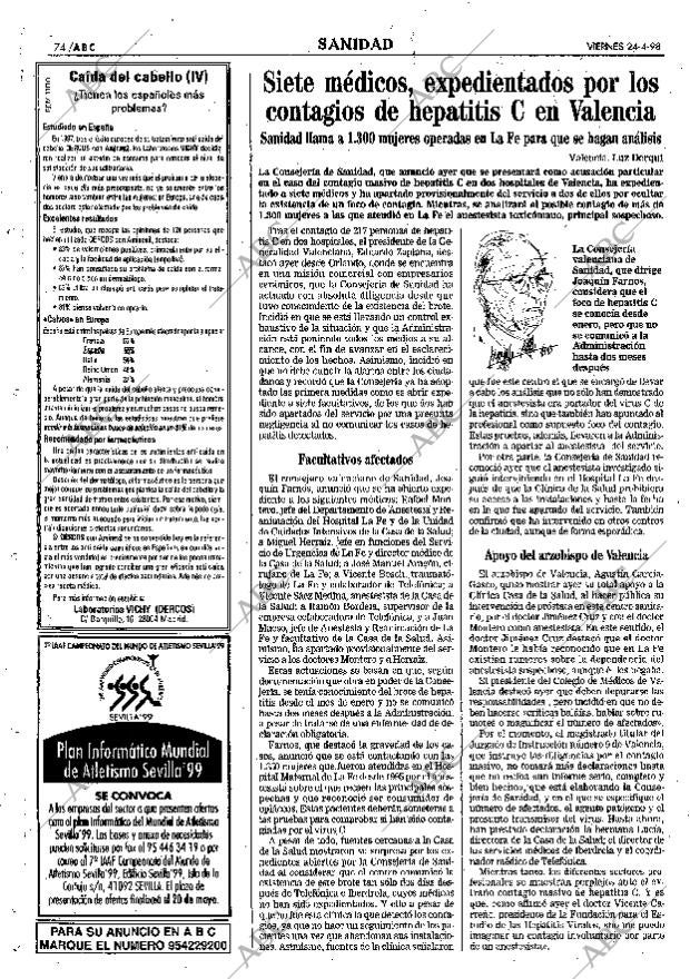 ABC SEVILLA 24-04-1998 página 74