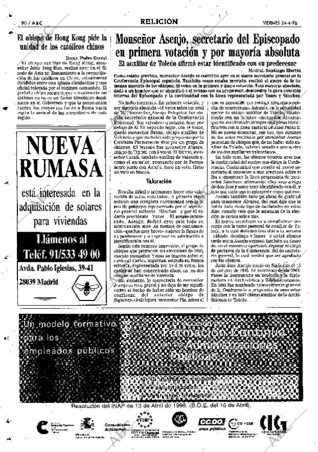 ABC SEVILLA 24-04-1998 página 90