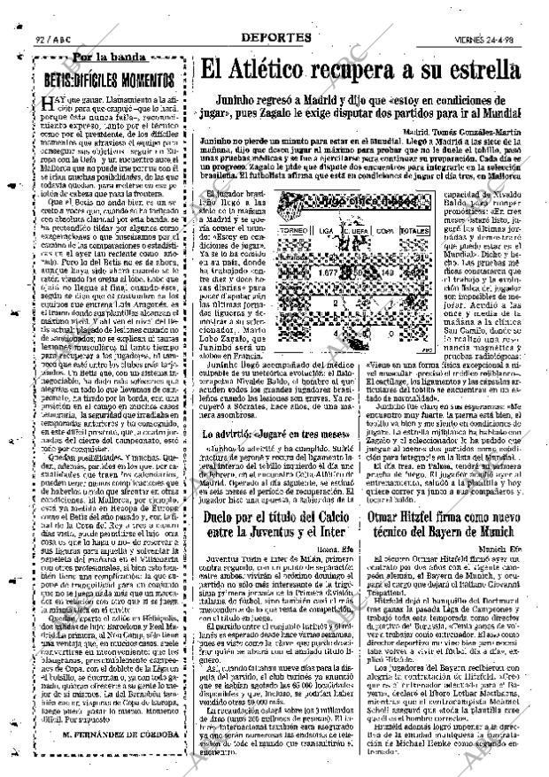ABC SEVILLA 24-04-1998 página 92
