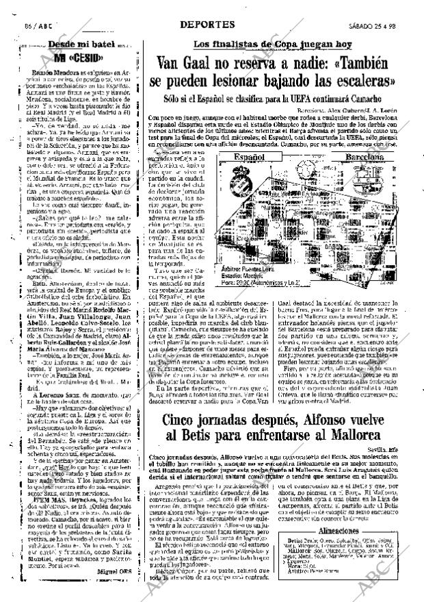 ABC MADRID 25-04-1998 página 86