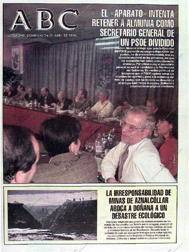 ABC MADRID 26-04-1998 página 1
