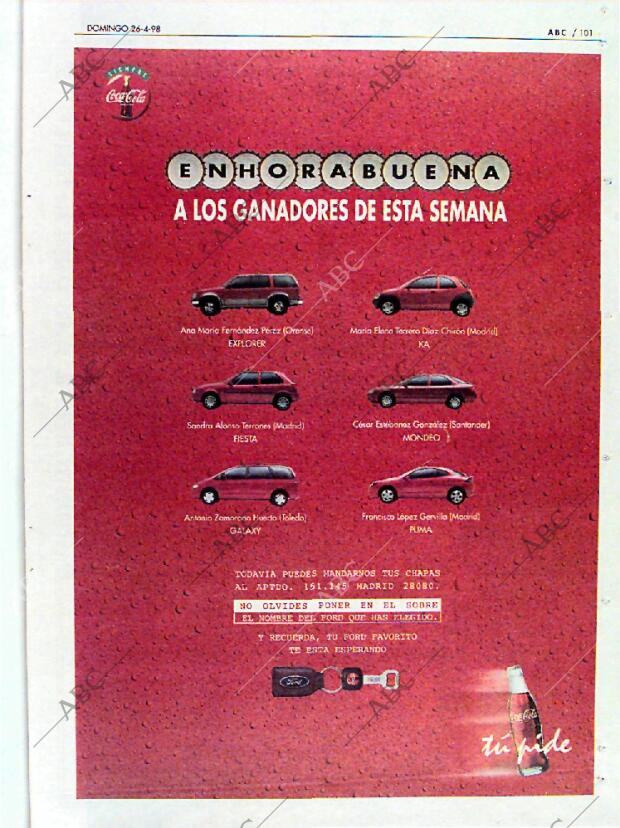 ABC MADRID 26-04-1998 página 101