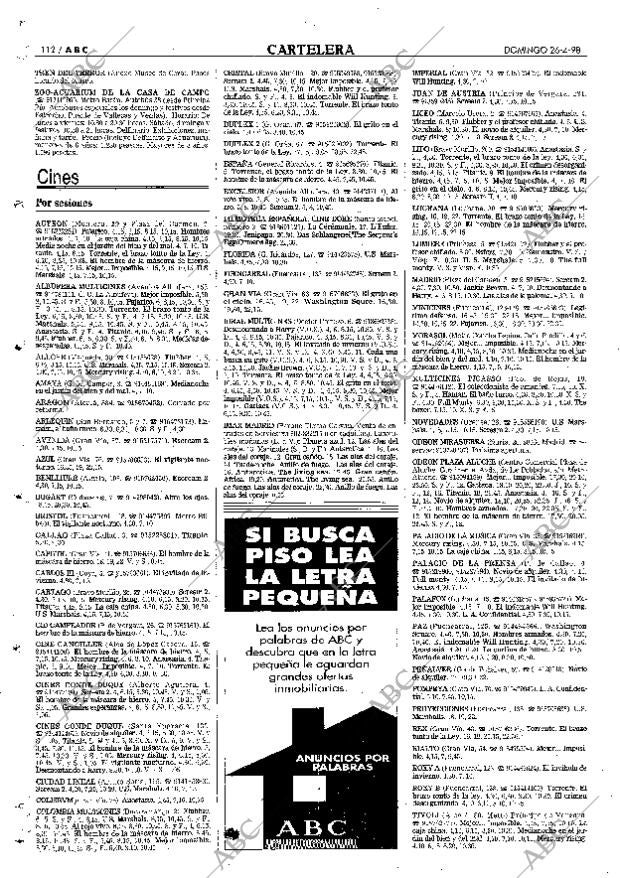 ABC MADRID 26-04-1998 página 112