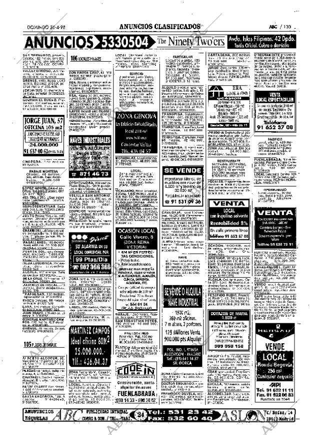 ABC MADRID 26-04-1998 página 133
